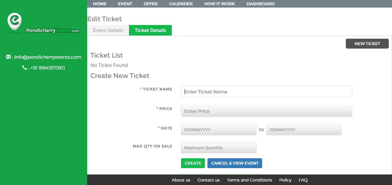 Post event on facebook